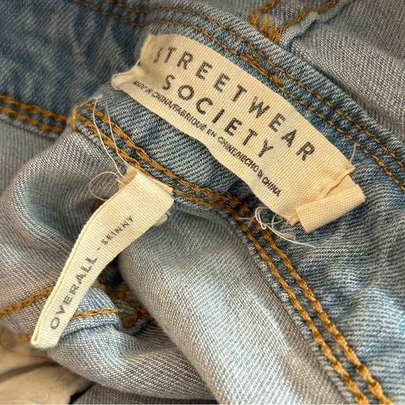 Streetwear Society Sky Blue Distressed Overalls (Junior) 13 - Picture 5 of 12